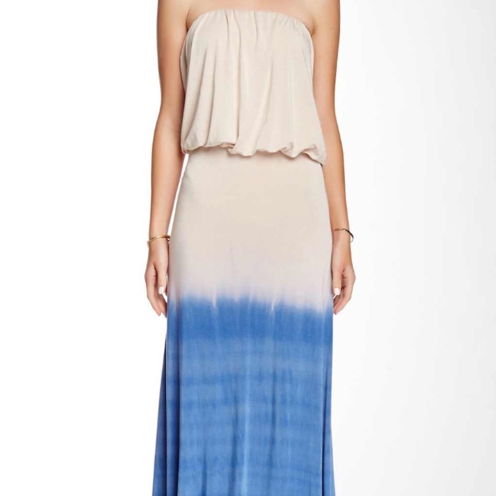 Go Couture strapless tie die maxi dress